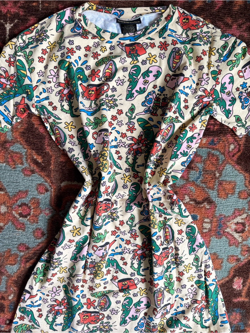 Nooworks XS Tee Dress in ‘Bug Out’ print